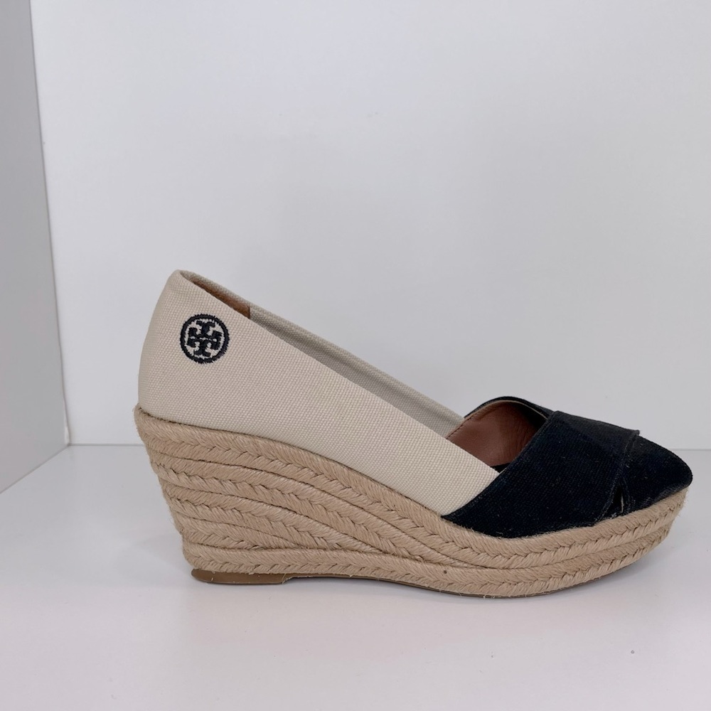 TORY BURCH Filipa Wedge Espadrilles Size 9.5 wedding guest resort wear - Picture 2 of 13